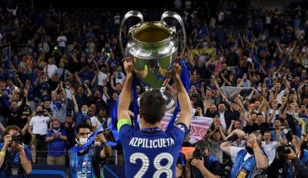 azpilicueta chelsea trophy champions league