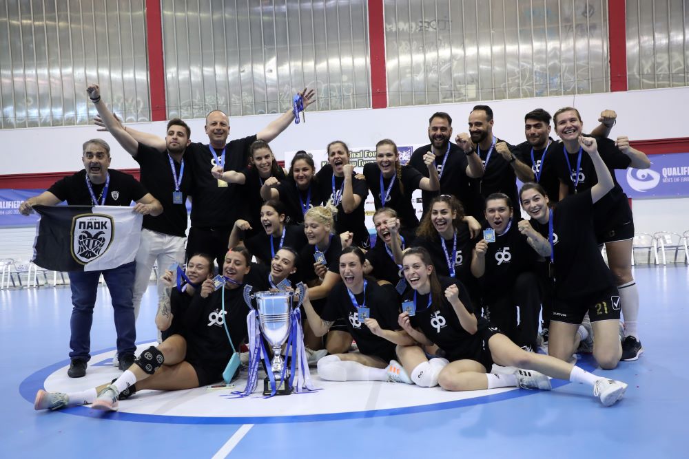 paok handball women cup winners 2021
