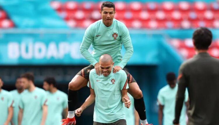 Portugal national team Pepe Cristiano Ronaldo training euro 2020