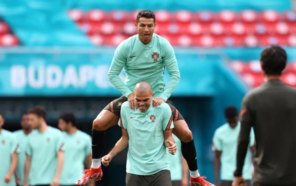 Portugal national team Pepe Cristiano Ronaldo training euro 2020