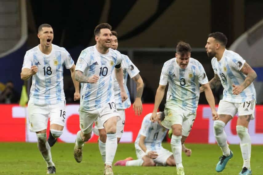 Argentina martinez messi Celebrations colombia copa america 2021