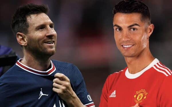 3. messi psg - ronaldo manchester united