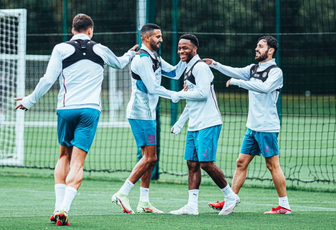 manchester city sterling training champions league