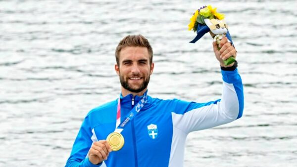 stefanos ntouskos gold medal rowing olympics games tokyo