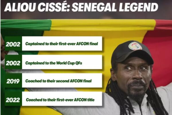 aliou cisse legend senegal coach