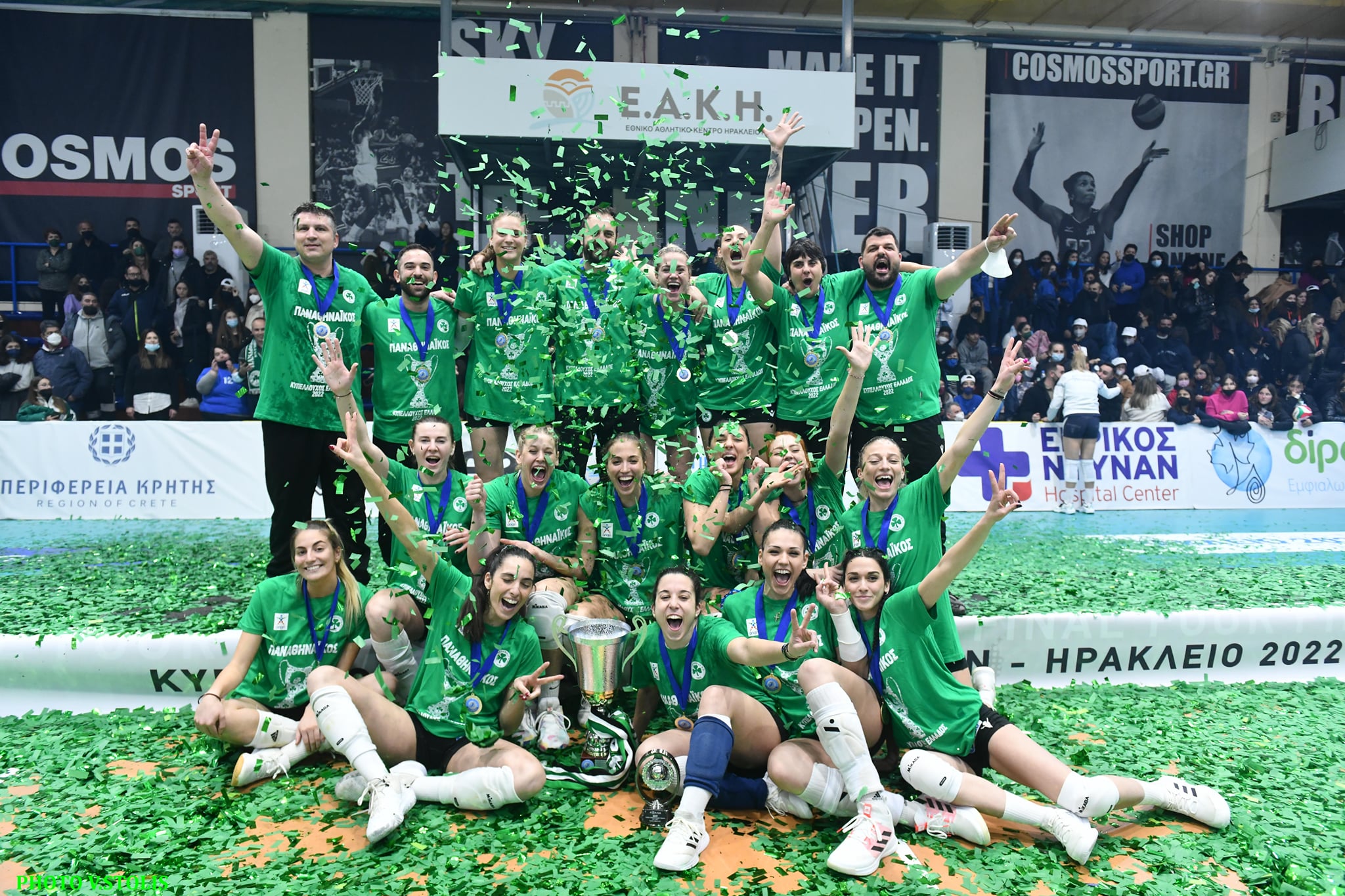 panathinaikos pao volley champions ao thiras greek cup volley