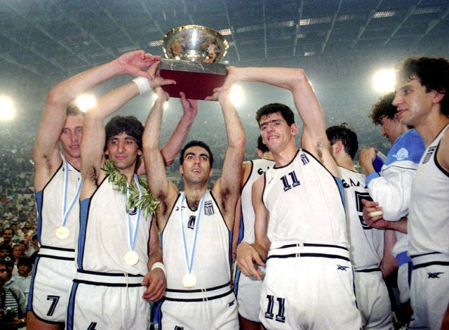 Eurobasket 1987 greece team basketball