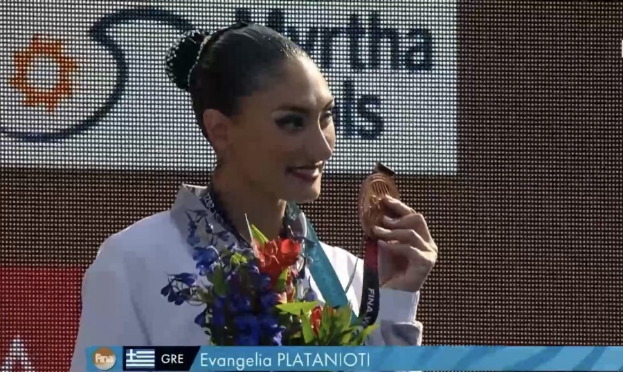 evangelia platanioti artistic swimming bronze medal budapest