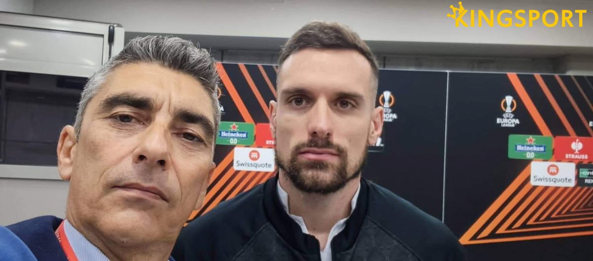 nikos stratis marko vesovic olympiacos qarabag europa league interview kingsport.gr