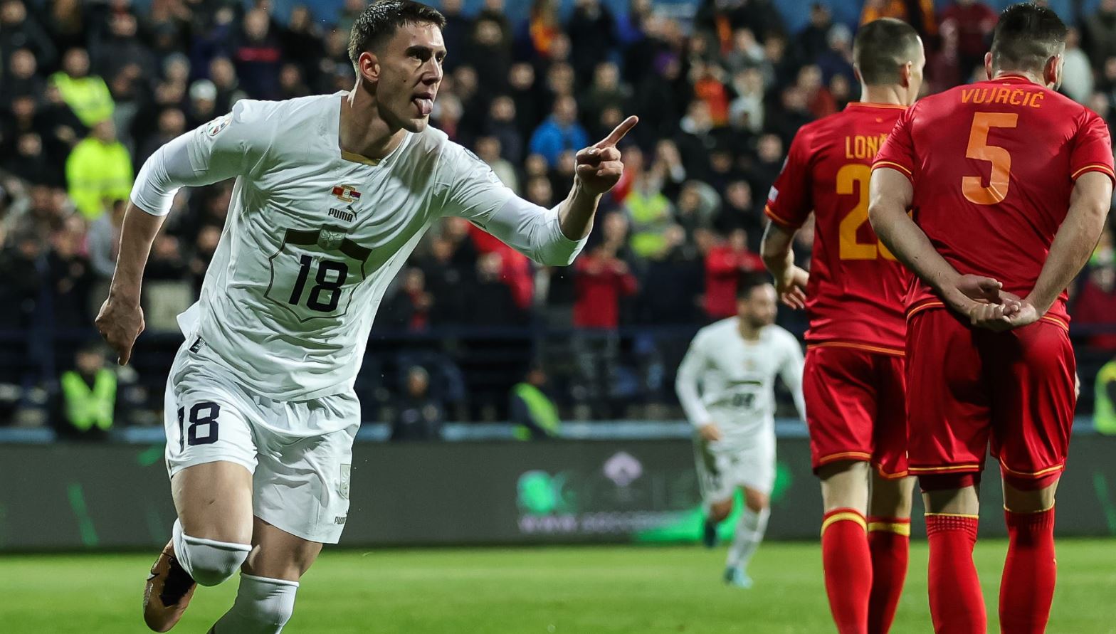 montenegro serbia vlahovic euro 2024 qualifiers