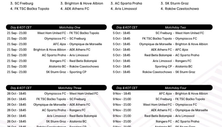 europa league fixtures 1
